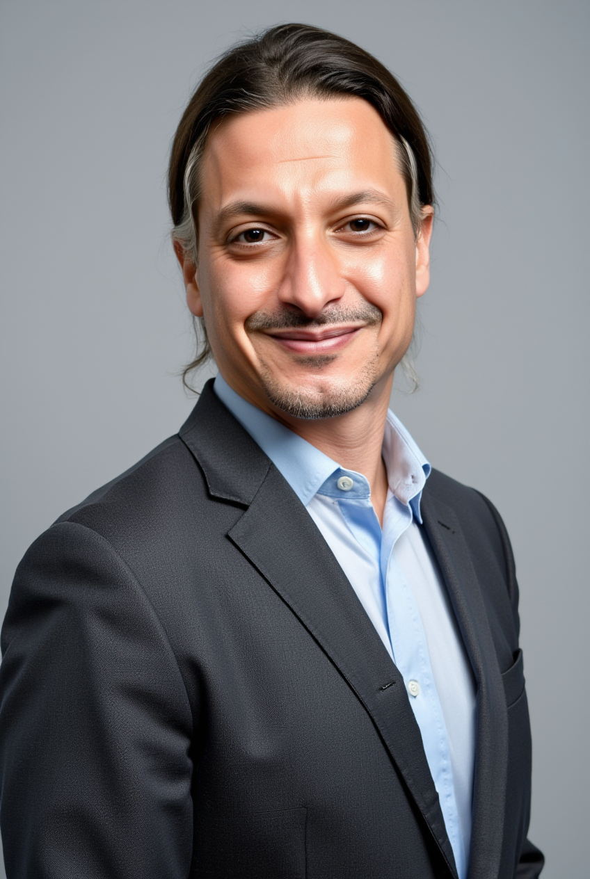 מורן קל - צילום סטודיו בחליפה אפורה